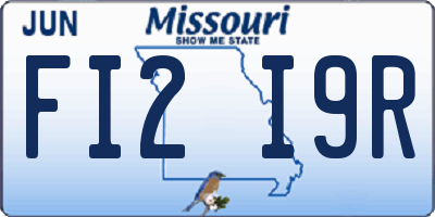 MO license plate FI2I9R