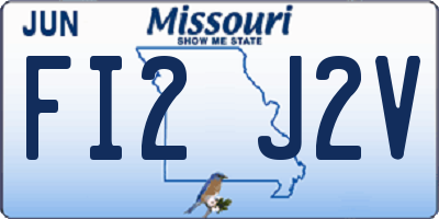 MO license plate FI2J2V