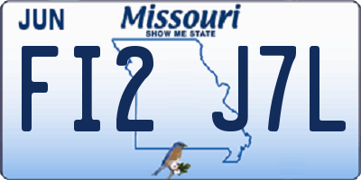 MO license plate FI2J7L
