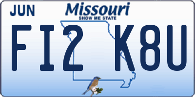 MO license plate FI2K8U