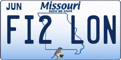 MO license plate FI2L0N