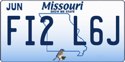 MO license plate FI2L6J