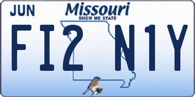 MO license plate FI2N1Y