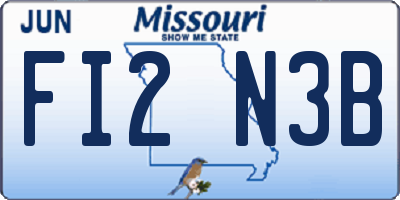 MO license plate FI2N3B