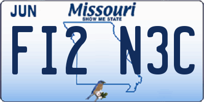 MO license plate FI2N3C