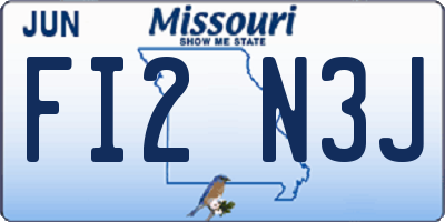 MO license plate FI2N3J