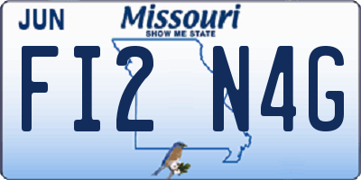 MO license plate FI2N4G