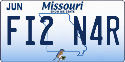 MO license plate FI2N4R