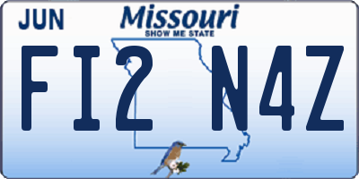 MO license plate FI2N4Z