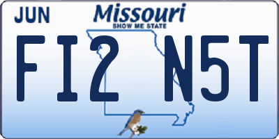 MO license plate FI2N5T