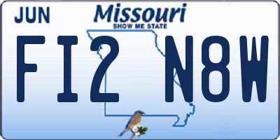 MO license plate FI2N8W