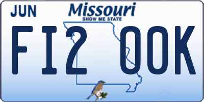 MO license plate FI2O0K
