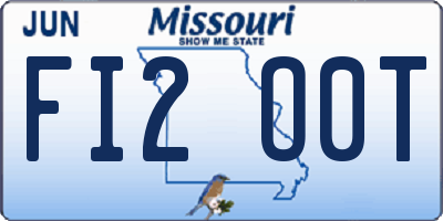 MO license plate FI2O0T