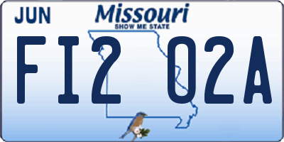 MO license plate FI2O2A