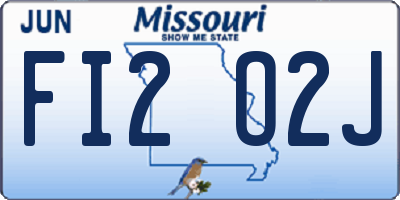 MO license plate FI2O2J