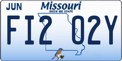 MO license plate FI2O2Y