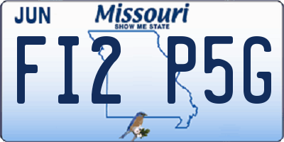 MO license plate FI2P5G