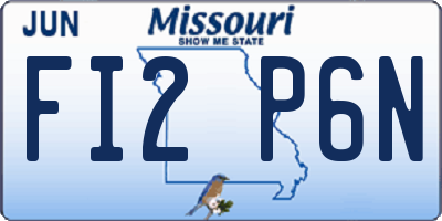 MO license plate FI2P6N