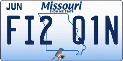 MO license plate FI2Q1N