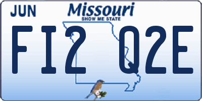 MO license plate FI2Q2E