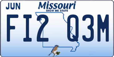 MO license plate FI2Q3M