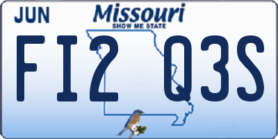 MO license plate FI2Q3S