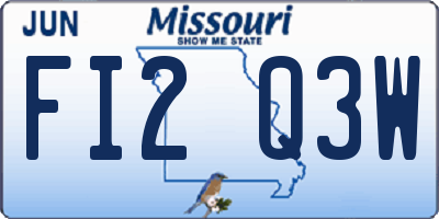 MO license plate FI2Q3W