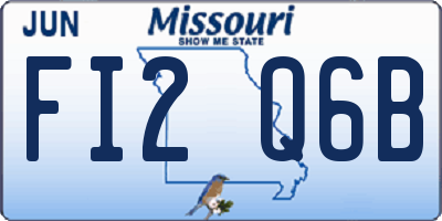 MO license plate FI2Q6B