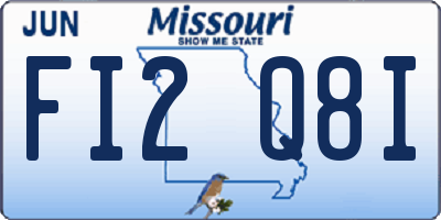 MO license plate FI2Q8I