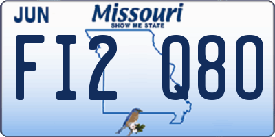 MO license plate FI2Q8O