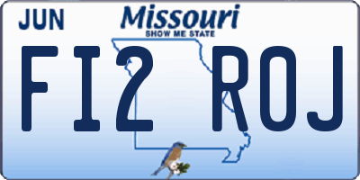 MO license plate FI2R0J