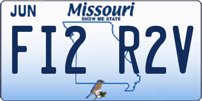 MO license plate FI2R2V
