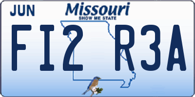 MO license plate FI2R3A