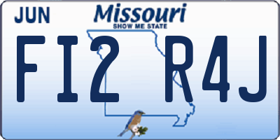 MO license plate FI2R4J