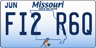 MO license plate FI2R6Q