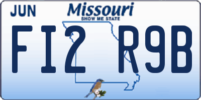 MO license plate FI2R9B