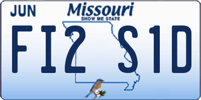 MO license plate FI2S1D