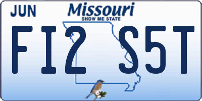 MO license plate FI2S5T