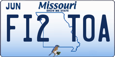 MO license plate FI2T0A