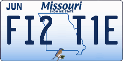 MO license plate FI2T1E