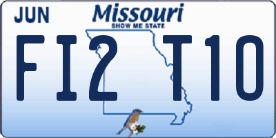 MO license plate FI2T1O