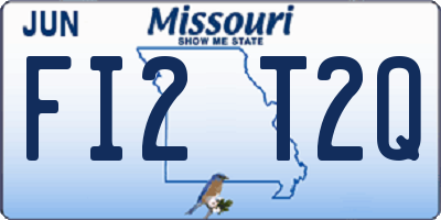 MO license plate FI2T2Q