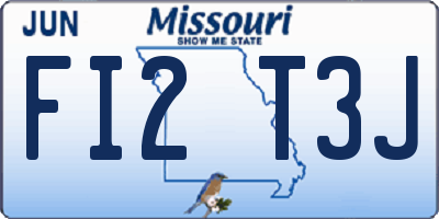 MO license plate FI2T3J