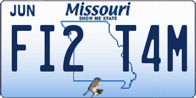 MO license plate FI2T4M