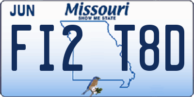 MO license plate FI2T8D