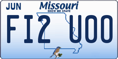 MO license plate FI2U0O