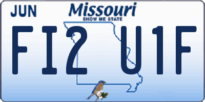 MO license plate FI2U1F