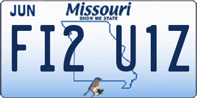 MO license plate FI2U1Z