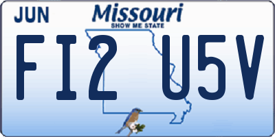 MO license plate FI2U5V