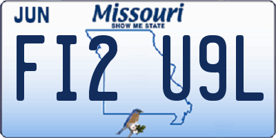 MO license plate FI2U9L